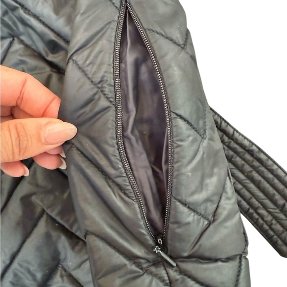 Athleta Black Quilted Lightweight Puffer Coat XS - Picture 5 of 15